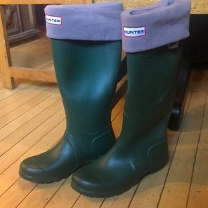 Used Green Hunter Boots & Liners